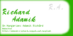 richard adamik business card