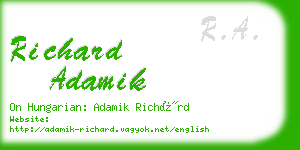 richard adamik business card